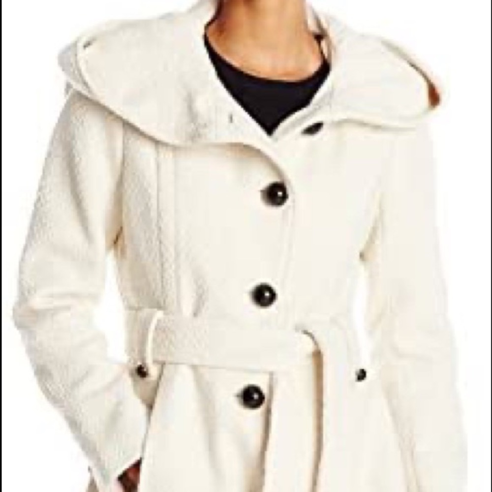 Steve Madden Hooded Skirted Peacoat